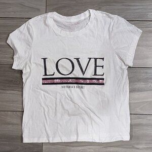 🧡 Victoria's Secret LOVE White Tee